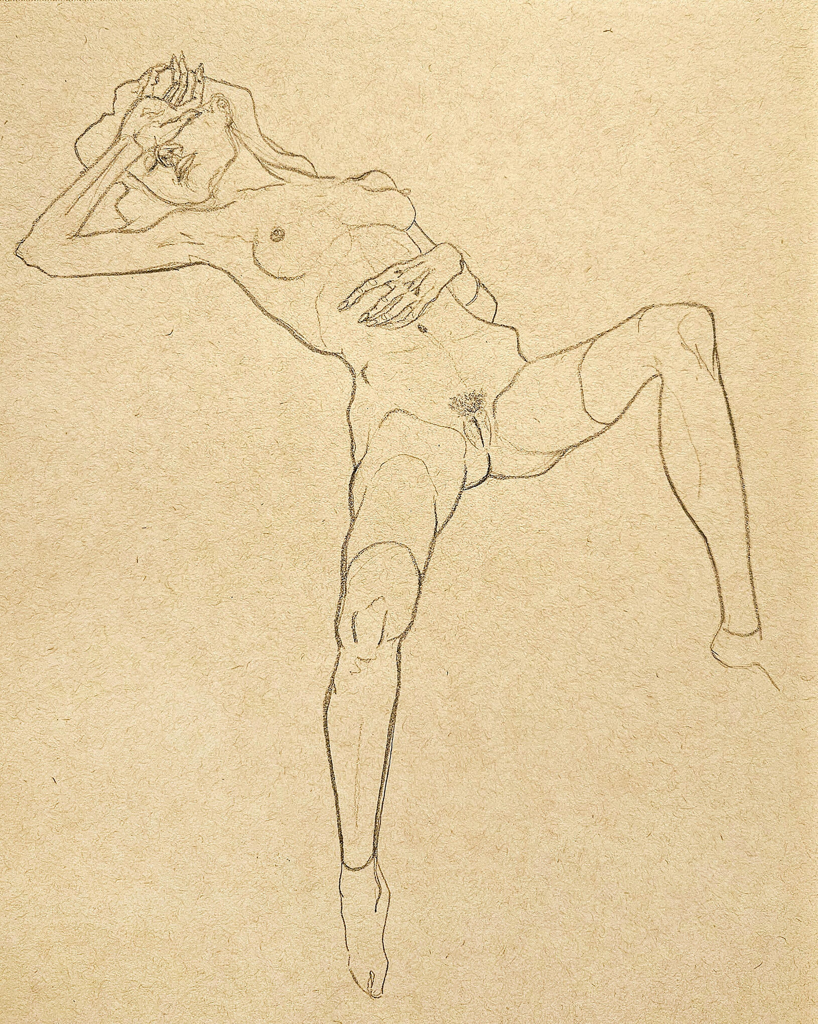 Untitled. Pencil on paper, 35.6 × 27.9 cm, 2025