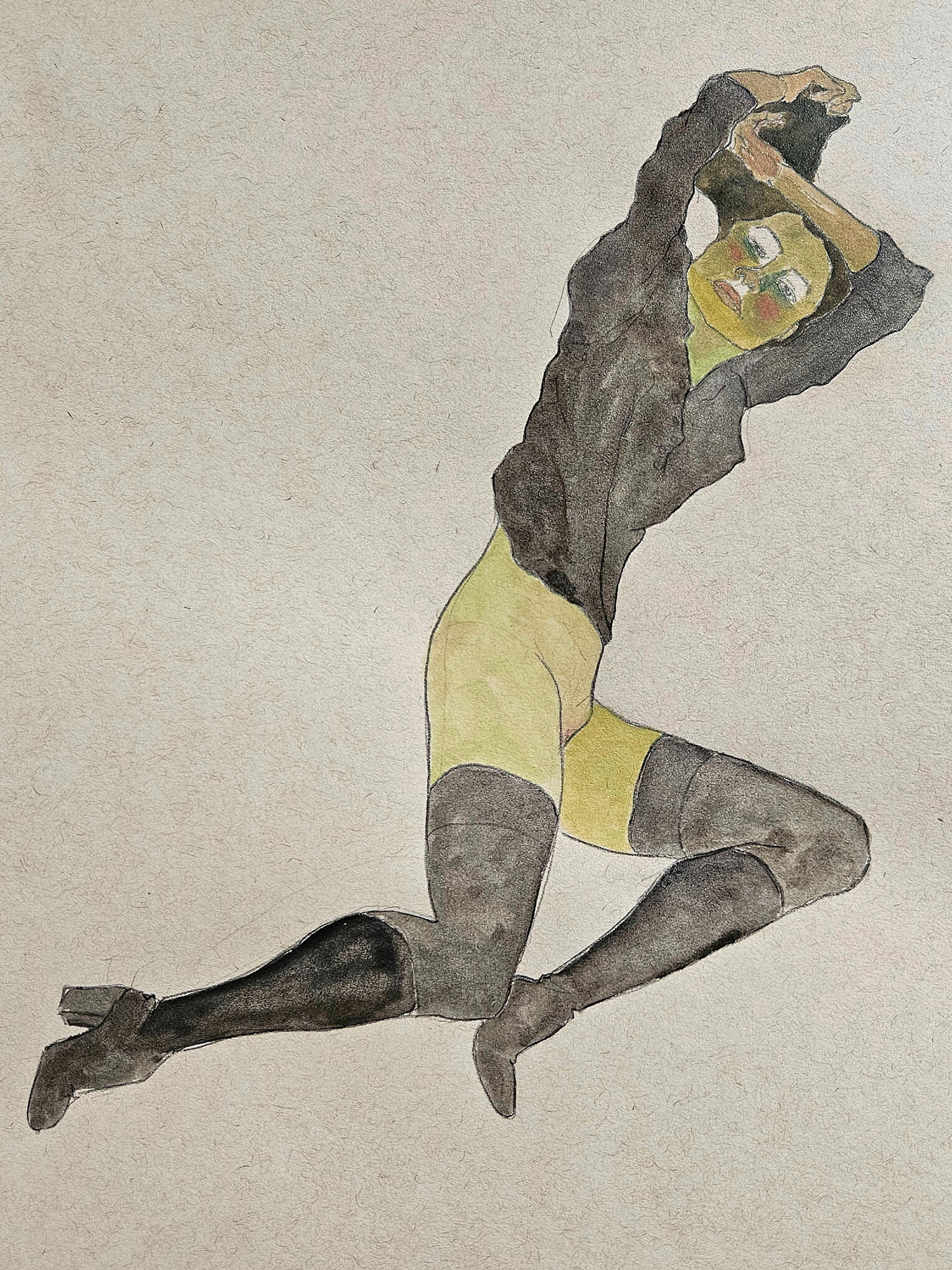 Untitled. Gouache, resin and pencil on paper, 35.6 × 27.9 cm, 2024