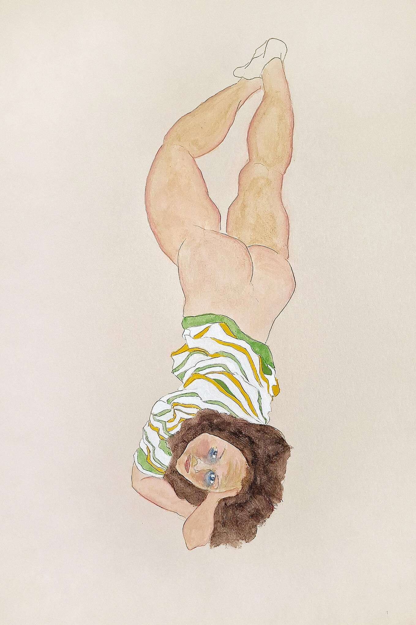 Untitled. Gouache, resin and pencil on paper, 42 × 29.7 cm, 2024