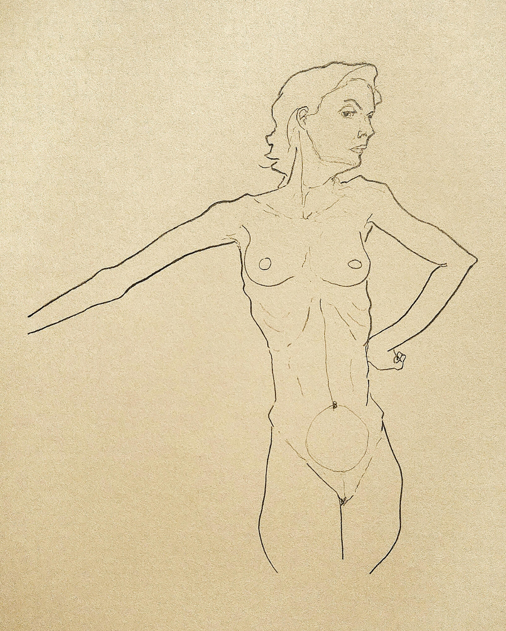 Untitled. Gouache, resin and pencil on paper, 42 × 29.7 cm, 2024